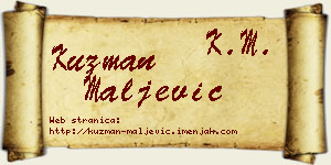 Kuzman Maljević vizit kartica
